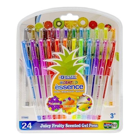 BAZIC PRODUCTS Bazic Products 17086 Scented Essence Gel Pen with Cushion Grip - Pack of 24 17086